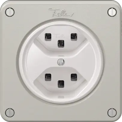 Prise NEVO, 2×T23, gris clair 