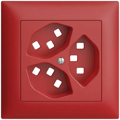 Kit frontal ENC EDIZIOdue berry 88×88mm 3×T23 