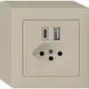 Presa di carica USB AP kallysto 18W PD 1×tipo A 1×tipo C T13 beige 