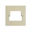 Plaque frontale 2×TT,2×RJ45 vanille, ITplus ITM EDIZIOdue 