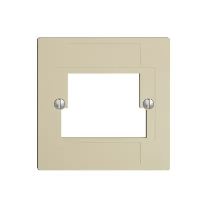 Plaque frontale 2×TT,2×RJ45 vanille, ITplus ITM EDIZIOdue 