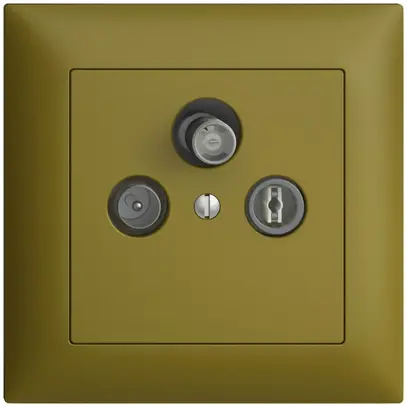 UP-Stichdose SAT/TV/R DB53 EDIZIOdue olive mit SAT-F-Anschluss 