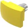 Capot à poussoir EAO 22 convexe 17.5×25.5mm jaune 