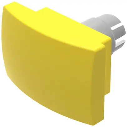 Capot à poussoir EAO 22 convexe 17.5×25.5mm jaune 