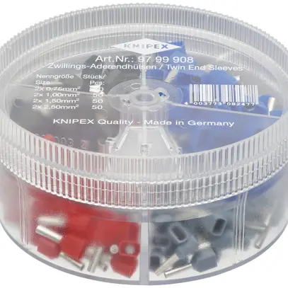 Assortiment embout de câble KNIPEX avec 200×embouts de câble Twin isolés 