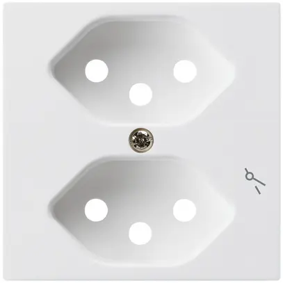 Plaque frontale kallysto 2×T13/1 60×60mm blanc avec sécurité enfants 