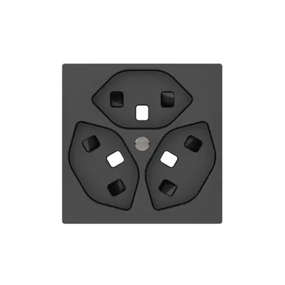 Placca frontale SIDUS antracite per 3×T23 con shutter 