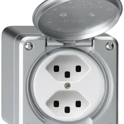 Presa AP robusto 2×tipo 23 alluminio 