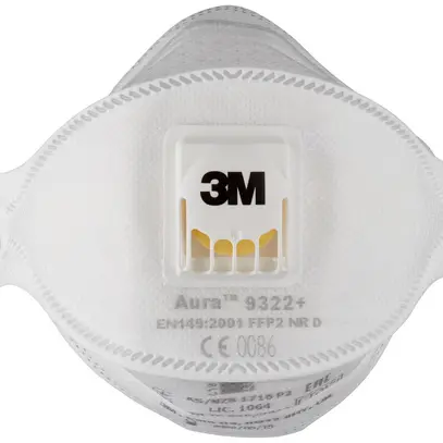 Masque de protection 3M Aura 9322+ Klasse FFP2 NR D 10 pièces 