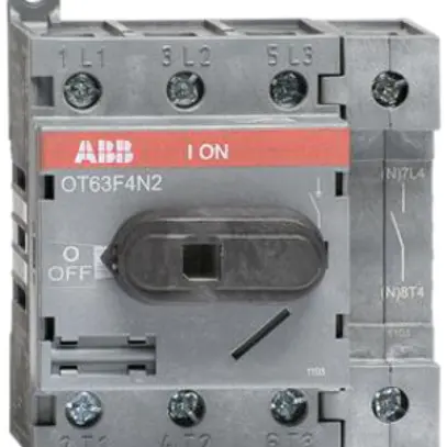 Interrupteur de charge ABB 63A/400V 4L, AC22A, 4.pole à droite gris clair 