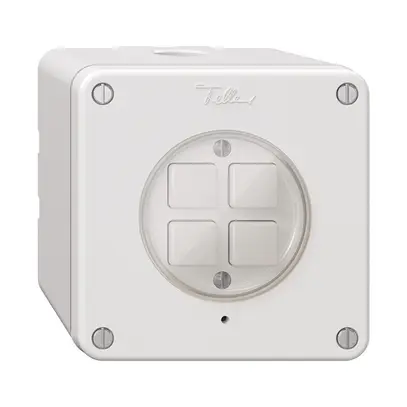 Pulsante KNX NAP 4× NEVO RGB con sensore di temperatura bianco 