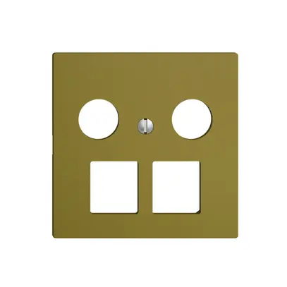 Kit de recouvrement EDIZIOdue F, p.prise multimédia, p.2×RJ45 Keystone olive 