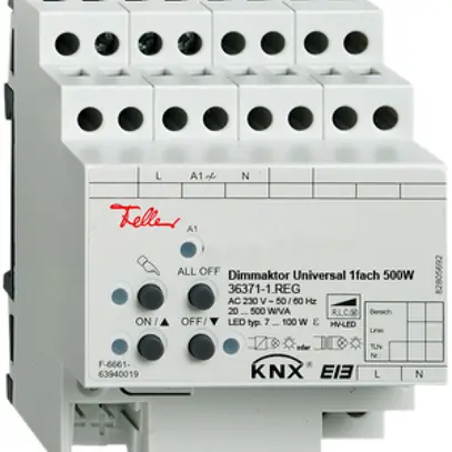 Attuatore-variatore universale AMD KNX FH 36371-1.REG, 1×20…500W 