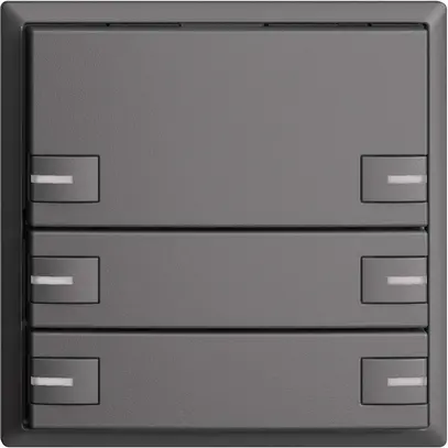 Poussoir KNX RGB EDUE, 250mW, a.LED RGB, 6×poussoir, comm.1×touche, grf 