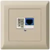 Boîte ENC DSL kallysto.line 1×RJ45/1×T+T beige 