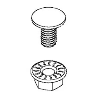 Vis tête ronde M8×13mm zinguée à chaud par immersion 