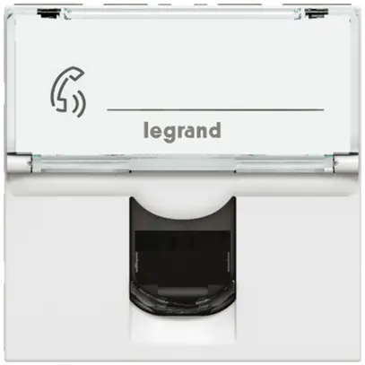 Presa INS MOS STP 1×RJ45 bianco cat.6 2moduli 