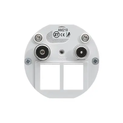 Inserto per presa multimedia Hager R/TV montaggio E 19dB 2GHz 