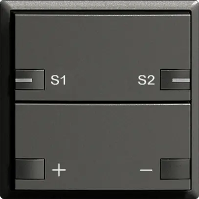 Dimmer LED EDIZIOdue ZEP ohne LED 2×Taste 2×Bedienung schwarz 