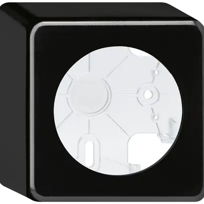 Scatola AP basico nero h=54mm Ø58mm 