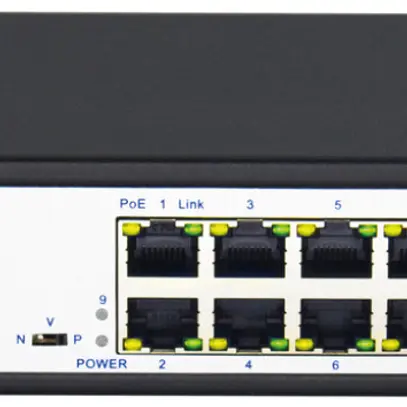 Switch VALUE PoE+ Gigabit Ethernet, 8-port + 2-port Uplink (GbE/SFP) 