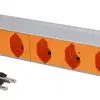 Presa multipla PDU 19" MH maxCONNECT 8×T13 1UA Td 3×1.5mm² 3m alu/arancione 