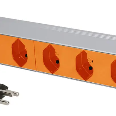 Prise multiple PDU 19" MH maxCONNECT 8×T13 1UH Td 3×1.5mm² 3m alu/orange 