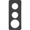 Abdeckplatte 3×1 2×43+58mm schwarz 