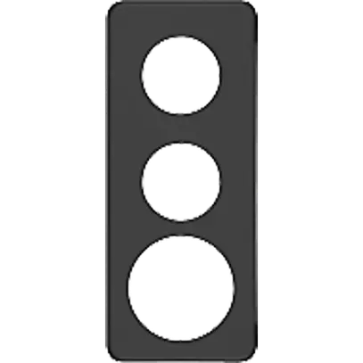 Abdeckplatte 3×1 2×43+58mm schwarz 