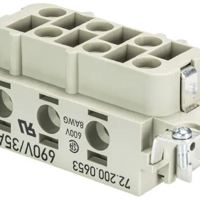 Buchseneinsatz Wieland Electric revos POW BUS 6 6,0 69 AG 6 35A 690V 2.5…6mm² 