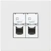 Presa di raccordo INC ATO UTP 2×RJ45 bianco cat.5e grd.I 