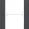 Cadre de recouvrement KAL.art 2×1 154×94mm ardoise noir 