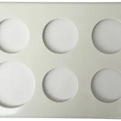 Abdeckplatte 2×3 146×206mm weiss Bohrungen: 43-43-43-43-43-58 