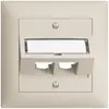 UP-Montageset S-One EDIZIOdue FMI für 2×RJ45 schräg, crema 