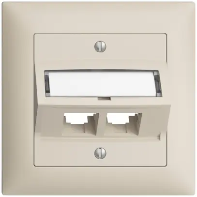 Kit de montage ENC S-One EDIZIOdue FMI pour 2×RJ45 oblique, crema 