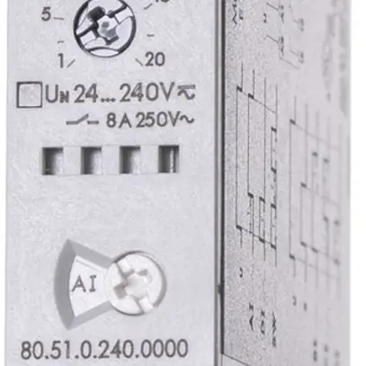 Relais temporisé AMD Finder 80, 1C 8A 24…240VUC, multifonction 0.1s…24h, 1UM 