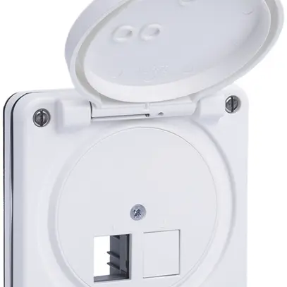Kit de montage ENC R&M sortie droite 2×cat.5e/6/6A spezial, IP55, blanc 