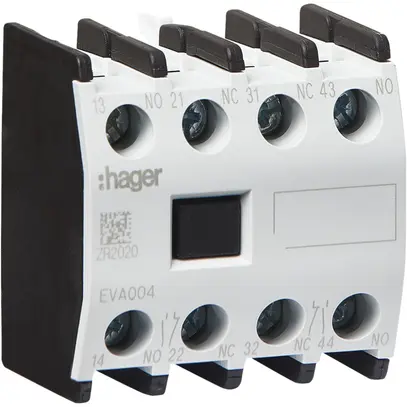 Contact auxiliaire Hager 2F+2O pour EV040…EV170, EVN063…EVN200 