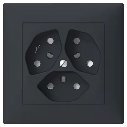 Presa ENC SIDUS 3×T13/1 antracite con shutter 