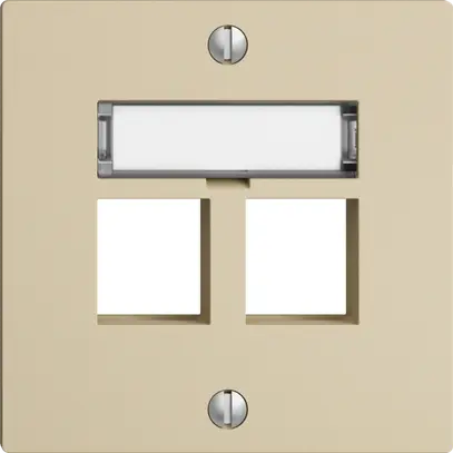 Kit de montage EDIZIOdue F, sortie droite, pour 2×Keystone, vanille 