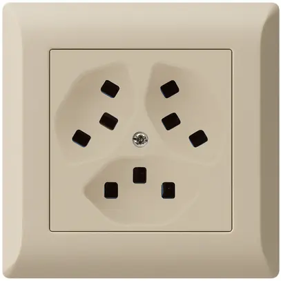 Prise ENC Hager kallysto.line 3×T23 C beige 