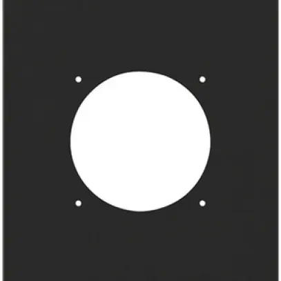 Placca d.montaggio INC robusto 3×1 alluminio, nero 