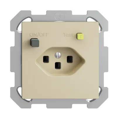 UP-Steckdose EDIZIOdue T23 FI 30mA FM, vanille 