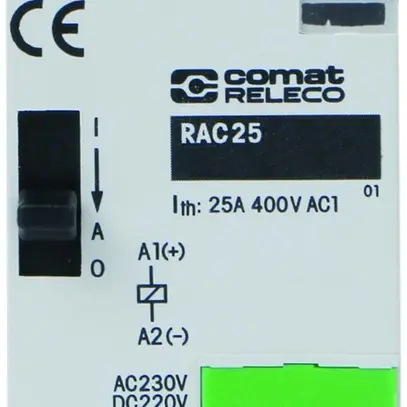 Contacteur AMD ComatReleco RAC, 230VAC/DC, 2F+2O 25A, ON-OFF-AUTO 
