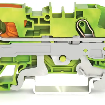 Morsetto di protezione WAGO TOPJOB-S 6mm² 3L verde/giallo serie 2106 