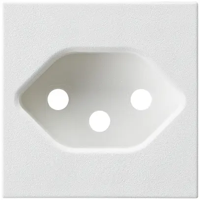 Plaque frontale INC pour prise Hager 45×45 mm 1×type 13 Z blanc 
