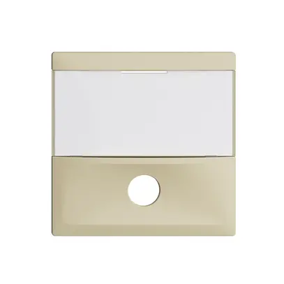 Plaque frontale EDIZIOdue vanille pour contact de sonnerie 