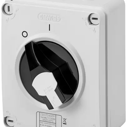 Interruttore rotativo AP GEWISS 16A 0/2L (0-1) manopola nero/grigio IP66 