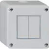Contatto pulsante AP robusto IP55 2×1P grigio 