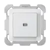 Contact à poussoir lumineux ENC kallysto AR/2P blanc avec plaque de fixation 